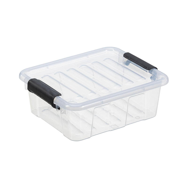 Opbevaringsboks til hjemmet Homebox med låg 1,5 liter L20,5x B17 x H7,2 cm