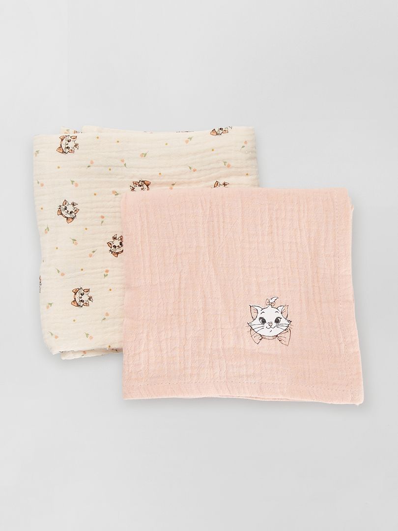 Conjunto de 2 panos de musselina 'Minou' - BRANCOS