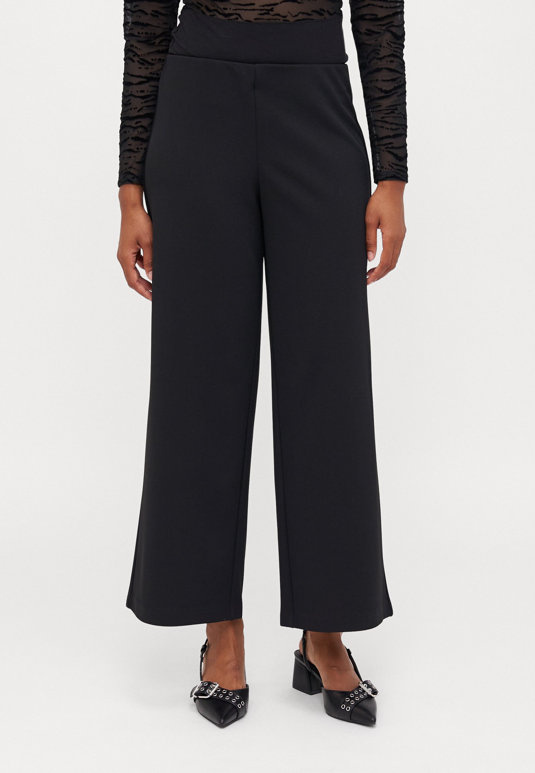 Vero Moda Petite VMBERLIN ZAMIRA WIDE - Broek - zwart