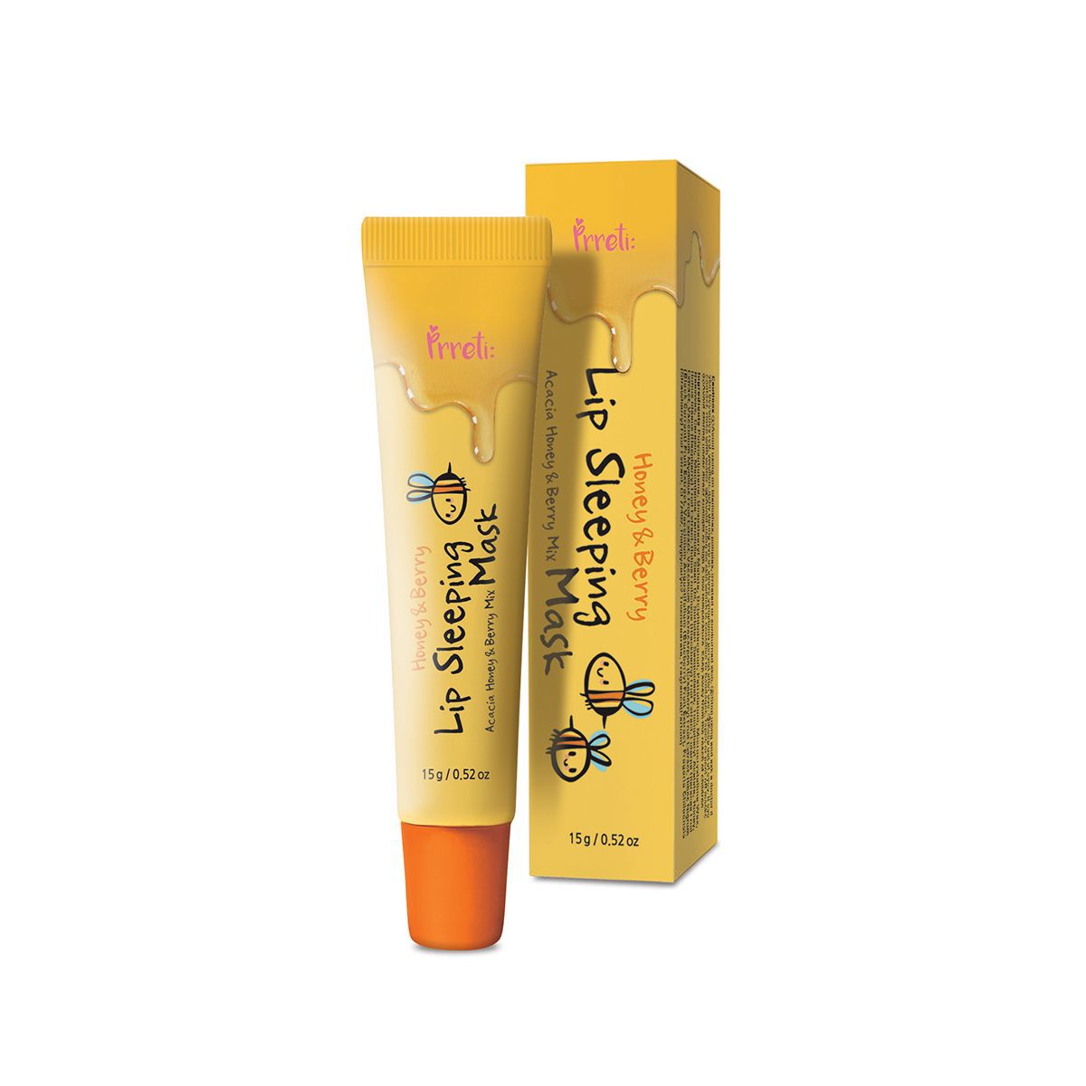Prreti läppmask över natten 15ml Honung och bär