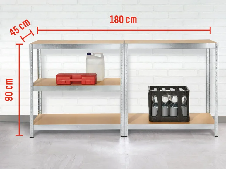 PARKSIDE® Rayonnage, 5 hyller, 180 x 90 x 45 cm
