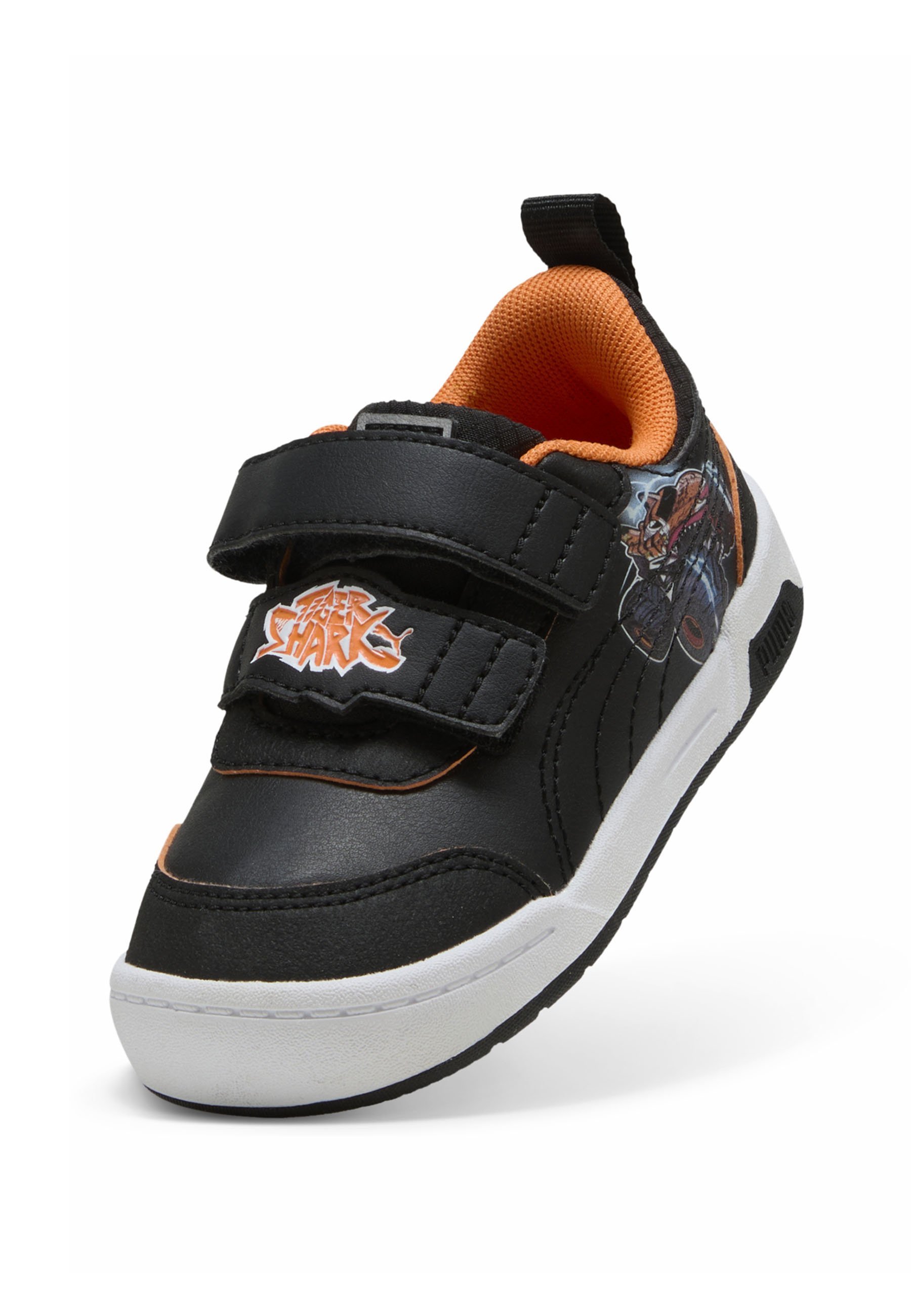 Puma otroški čevlji - črno-črno-oranžno glo