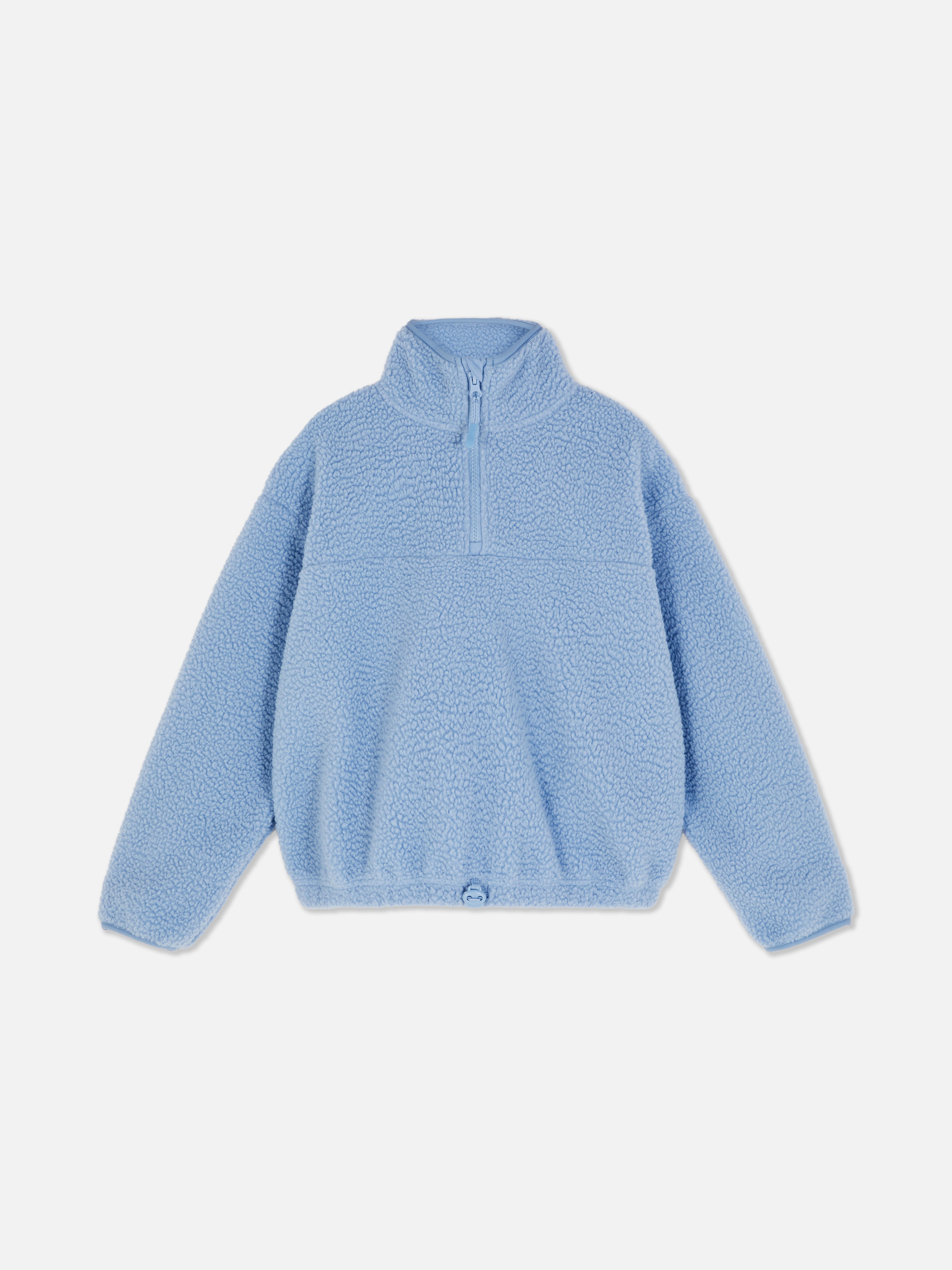 Hanorac din fleece cu guler ridicat Hanorac din fleece cu guler ridicat, fermoar frontal și tiv elastic