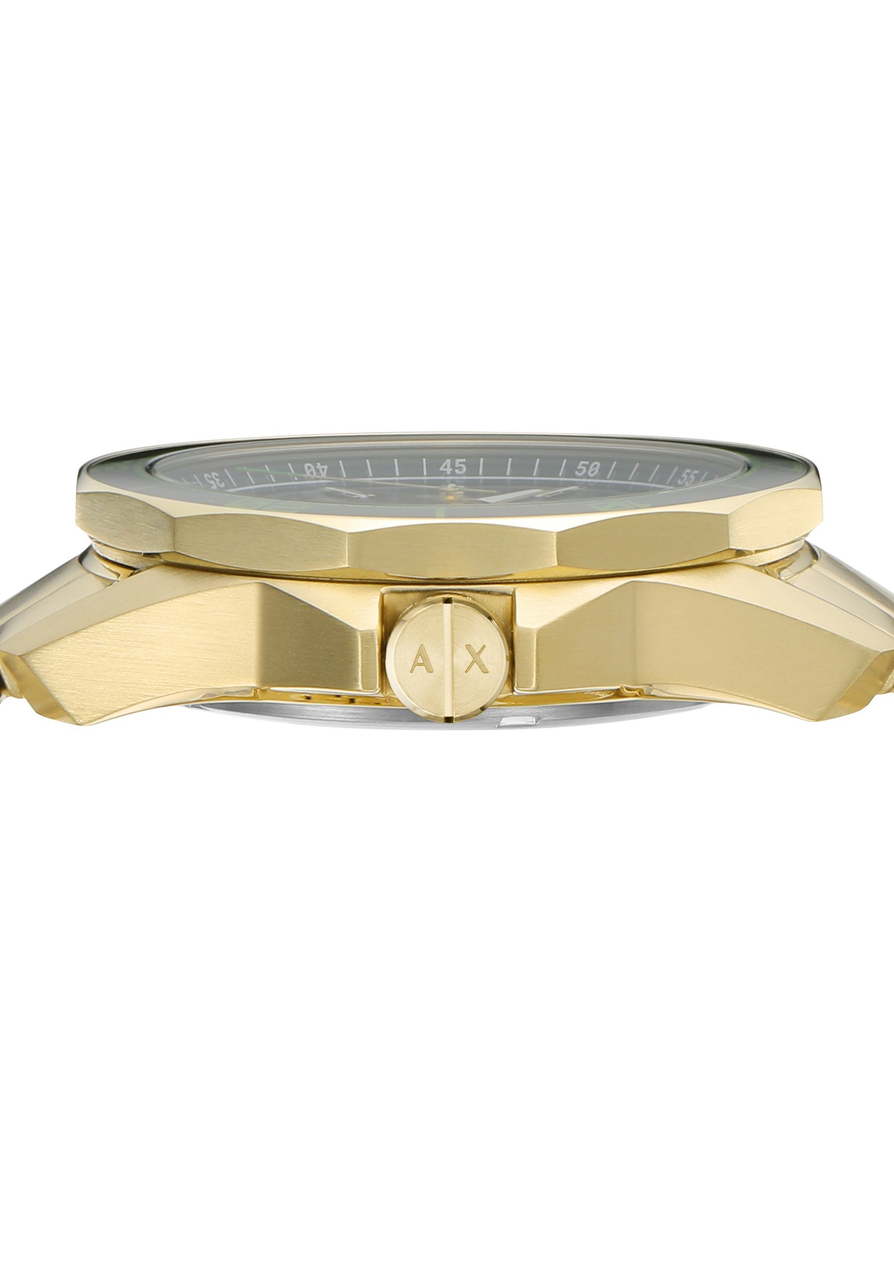 Armani Exchange QUARTZ HAND DATE 44MM - Horloge - roestvrij staal, goudkleurig