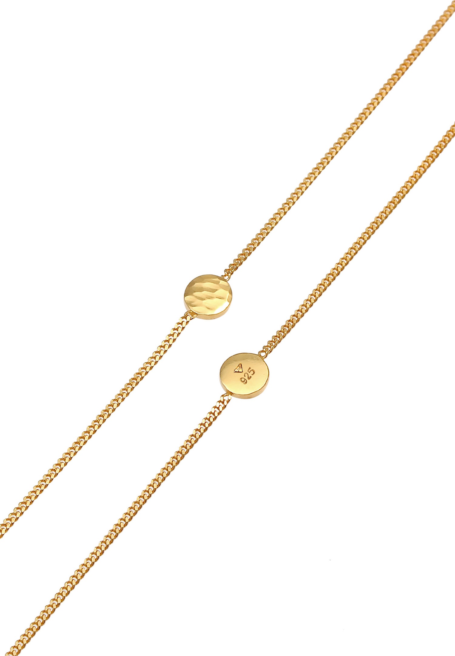 Elli Cercle de plaquettes pour dames - Tendance Geo Look Basic en argent sterling 925