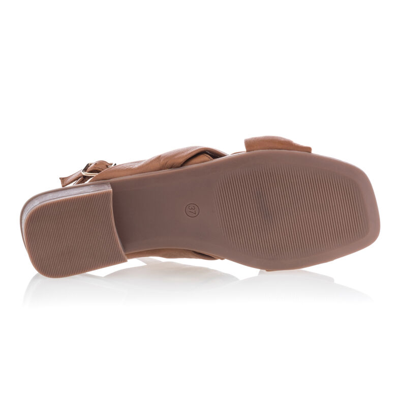 Braune Damensandalen / Zehenfreie Schuhe