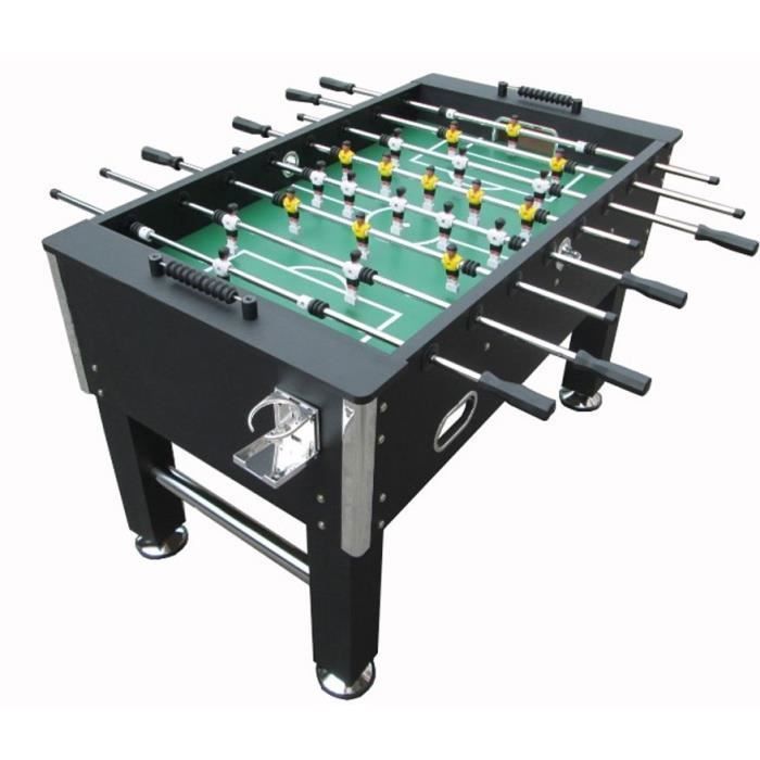 SIMBA TOP-CLASS tafelvoetbaltafel van zwart MDF-hout - 60 kg - 140 cm x 88 cm x 77 cm