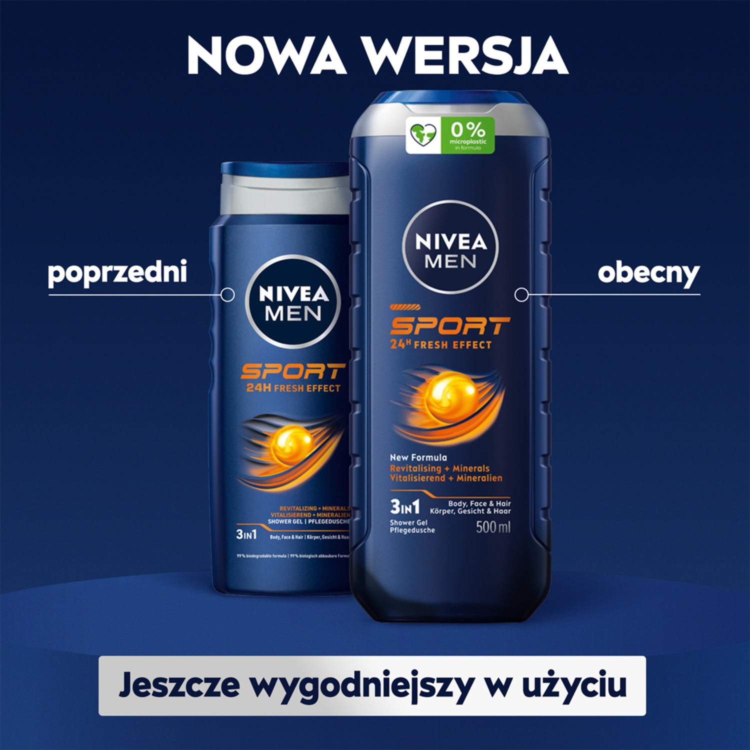 Nivea suihkugeeli miehille 500ml Sport