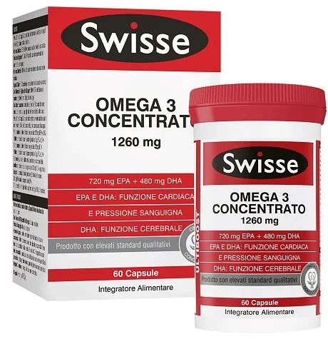 Schweizer Omega-3-Konzentrat, 60 Kapseln für die Herz- und Gehirnfunktion