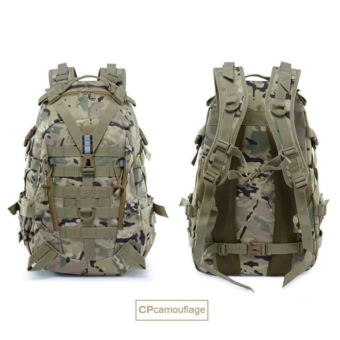 Mochila táctica militar para camping, asalto, deportes, montañismo, senderismo, camuflaje - Tipo CP Color - 50x31x16 cm