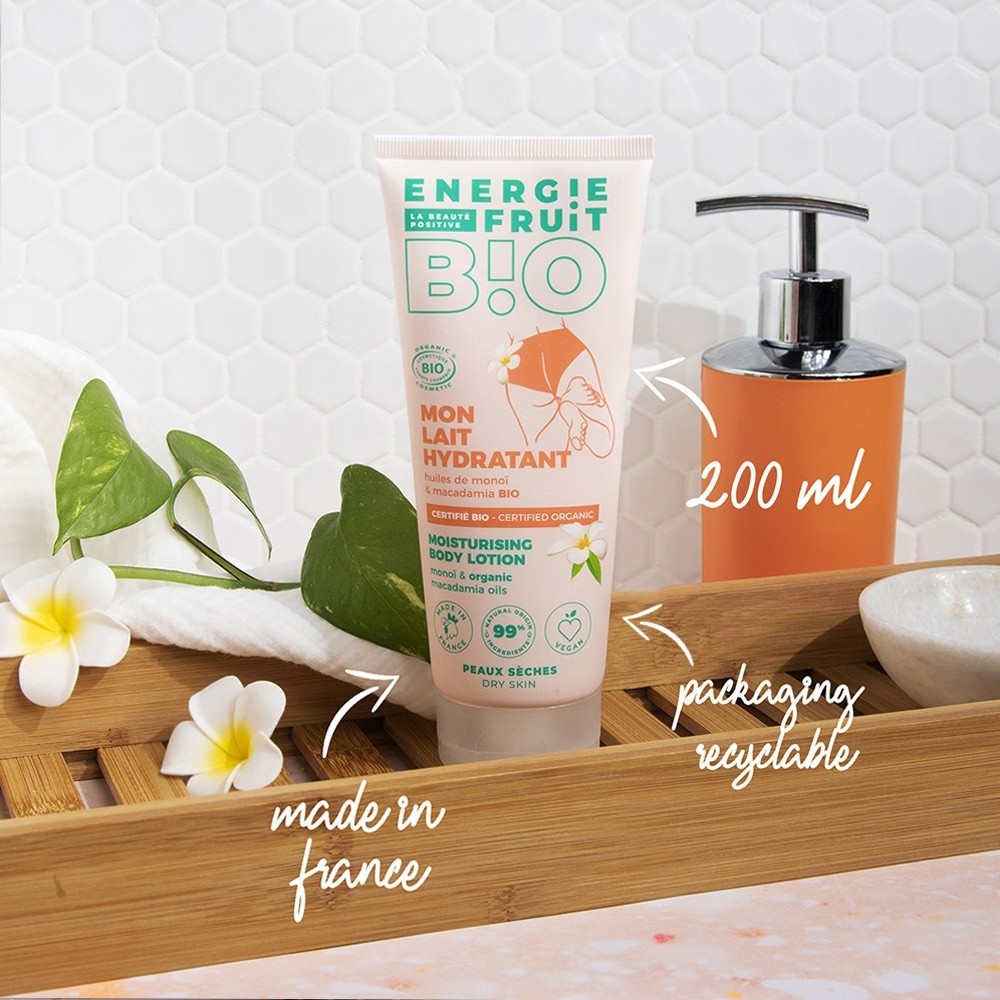 Energie Fruit lait corps monoi certifie bio