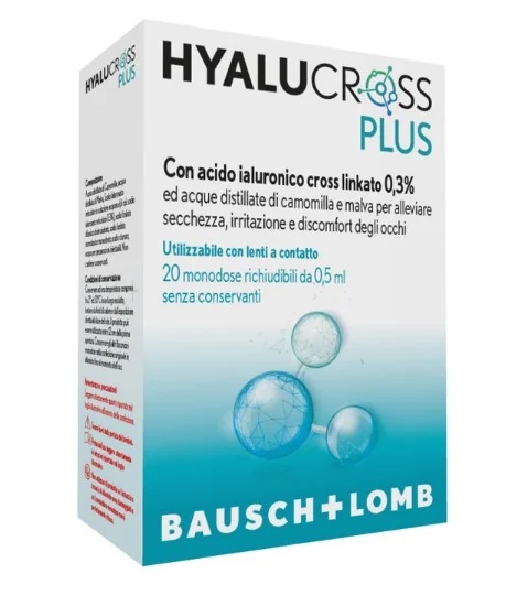BAUSCH & LOMB-IOM Hyalucross Plus Sdu-0,5 ml 20 Stück