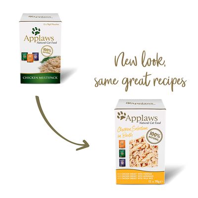Applaws Adult Mixed Pack Katzenfutterbeutel in Brühe 70g