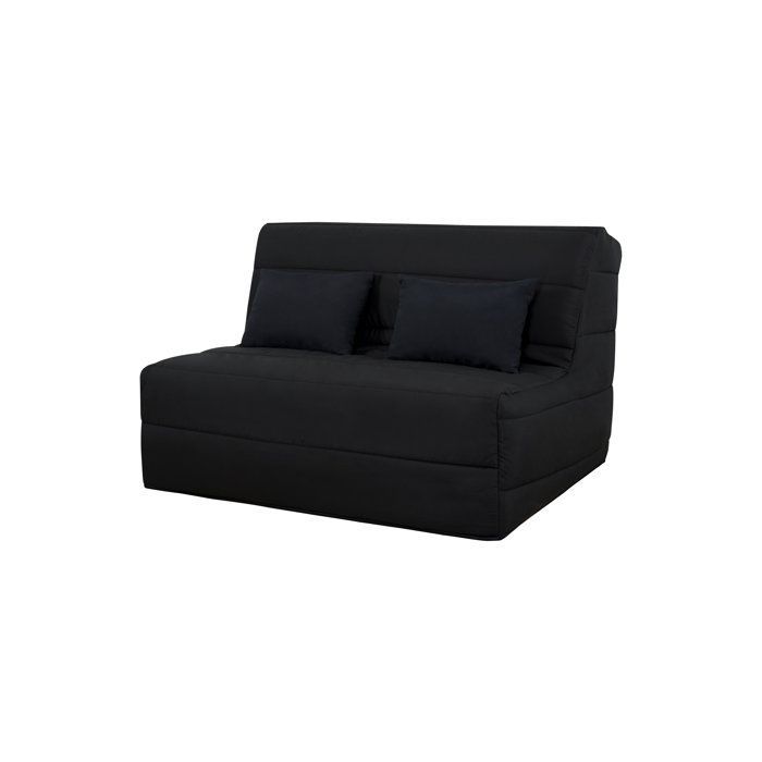 RELAXIMA - SALMA convertible sofa bed, 140 x 190 cm sleeping area, pearl black