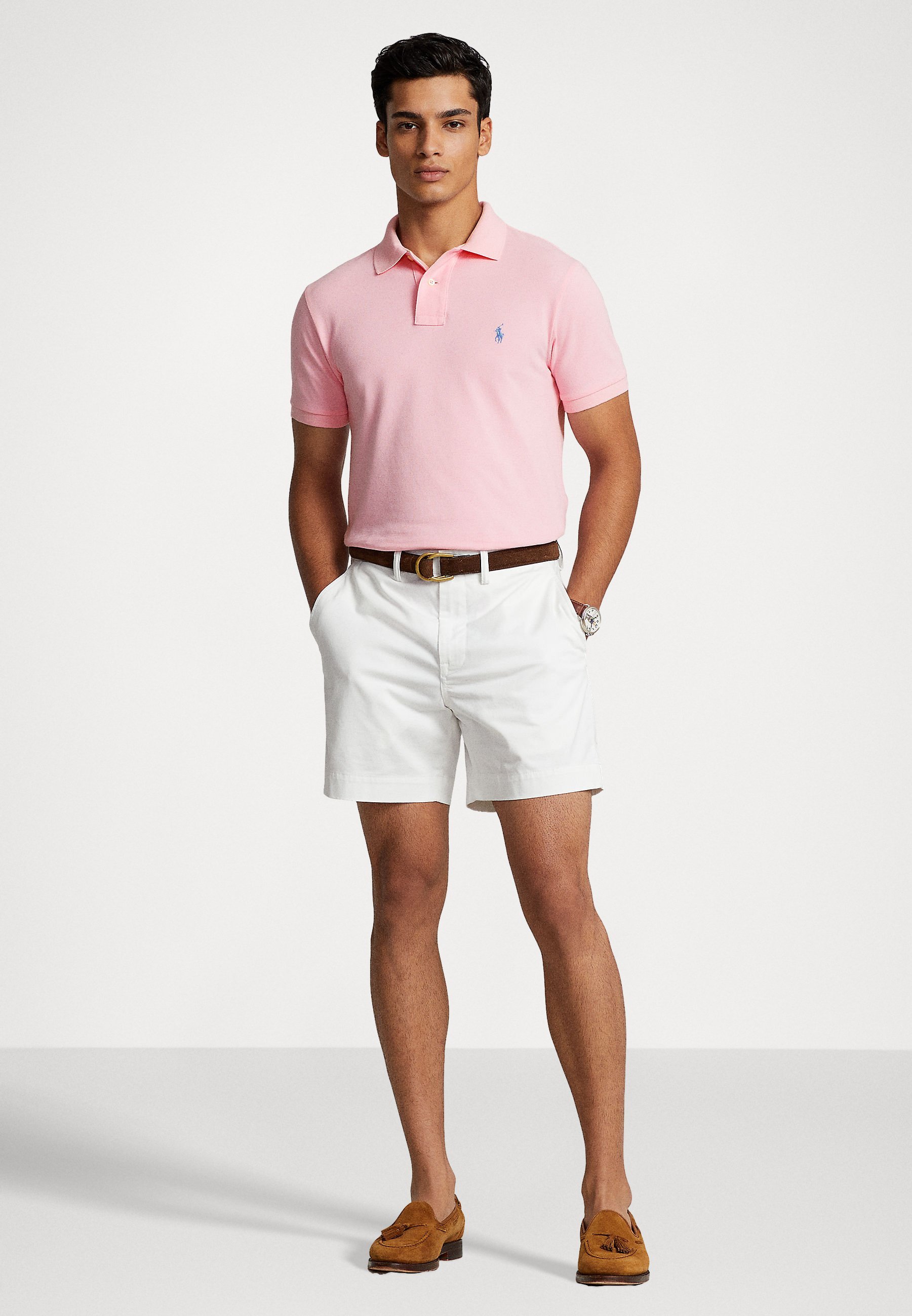 Polo Ralph Lauren THE ICONIC MESH POLO SHIRT - Polo rose caramel