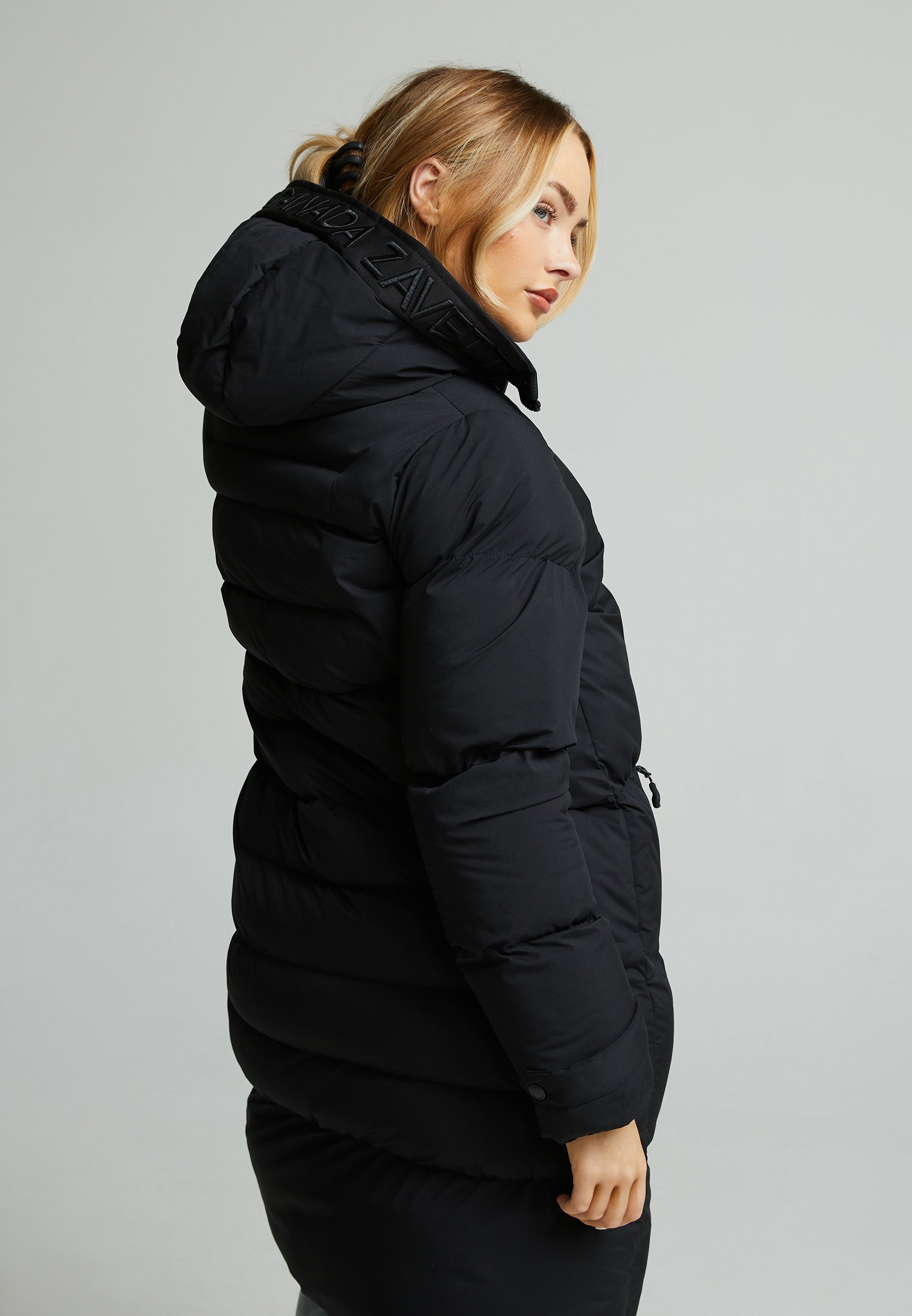 Zavetti Canada ALORA LONGLINE PUFFERJACKET - Winterjas - gitzwart