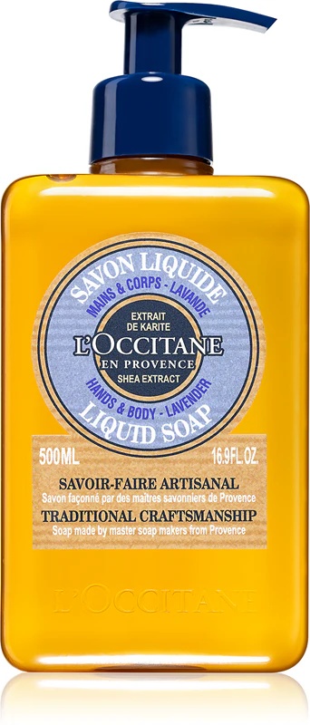 L'Occitane Karité levandų skystas muilas su taukmedžio sviestu