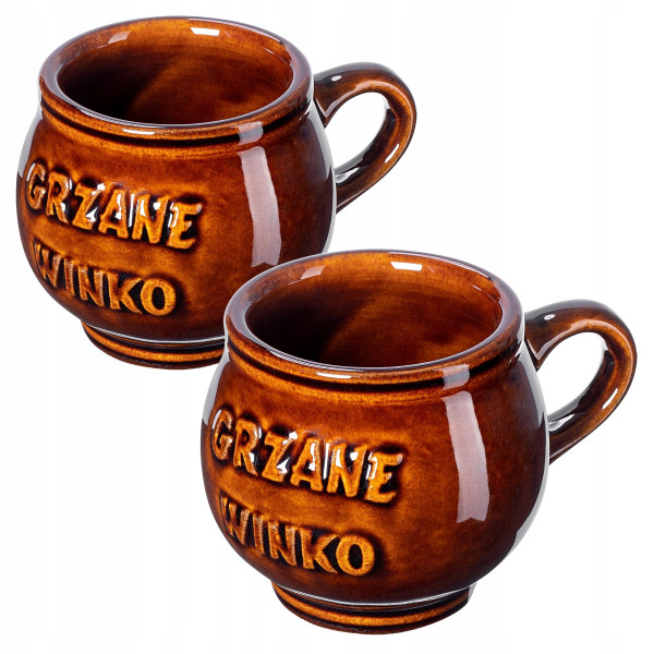 Kadax Kubki Do Grzańca Wina 300ml Kamionkowe 2szt