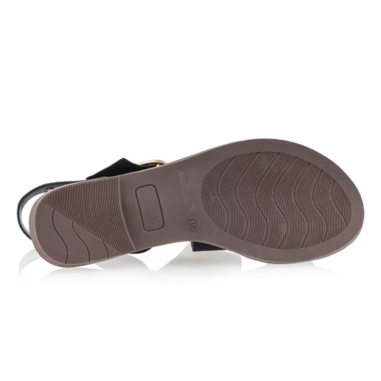 Svarte sandaler / sko med åpen tå til dame