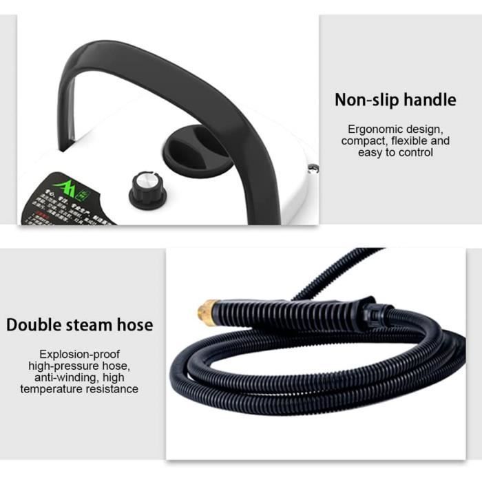 Nettoyeur Vapeur - Portable - 2500W - Haute Pression - Électrique - Noir