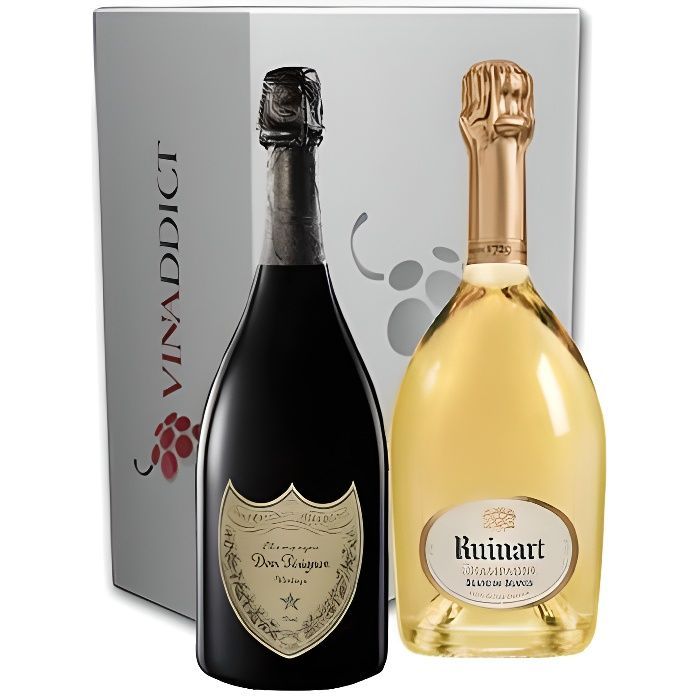 Coffret Vinaddict Champagnes Prestige - Dom Pérignon Vintage 2012 & Ruinart Blanc de Blancs