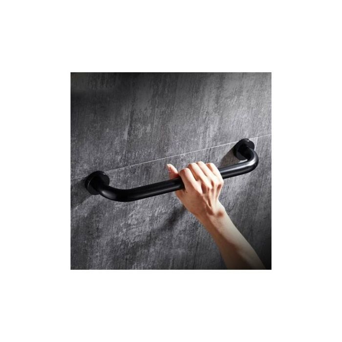 YYV Maniglione di sicurezza, maniglia di presa per vasca da bagno, WC, doccia, per bambini, donne e anziani, 30 cm, nero, disponibile in vari colori.