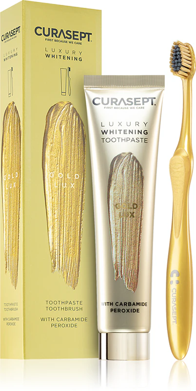 Kit de clareamento dental Curasept Gold Lux Set