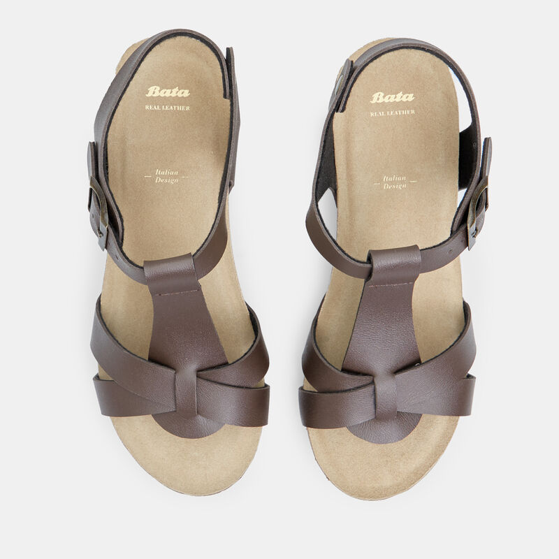 Sandały damskie BATA na koturnie 6 cm