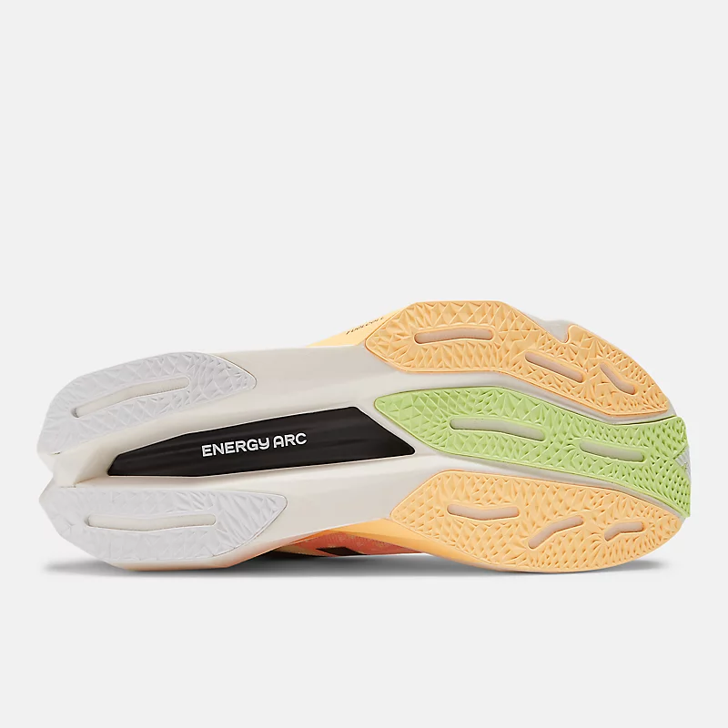 FuelCell SuperComp Elite v4 Damenschuhe – Weiß mit gebleichtem Limettengrün und leuchtendem Mango