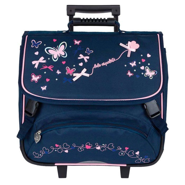 Cartable à roulettes LOLA ESPELETA Butterfly 2 compartiments 38cm