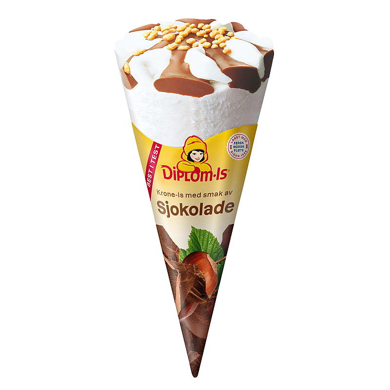 Diploma-ijs, Crown-ijs, chocolade.