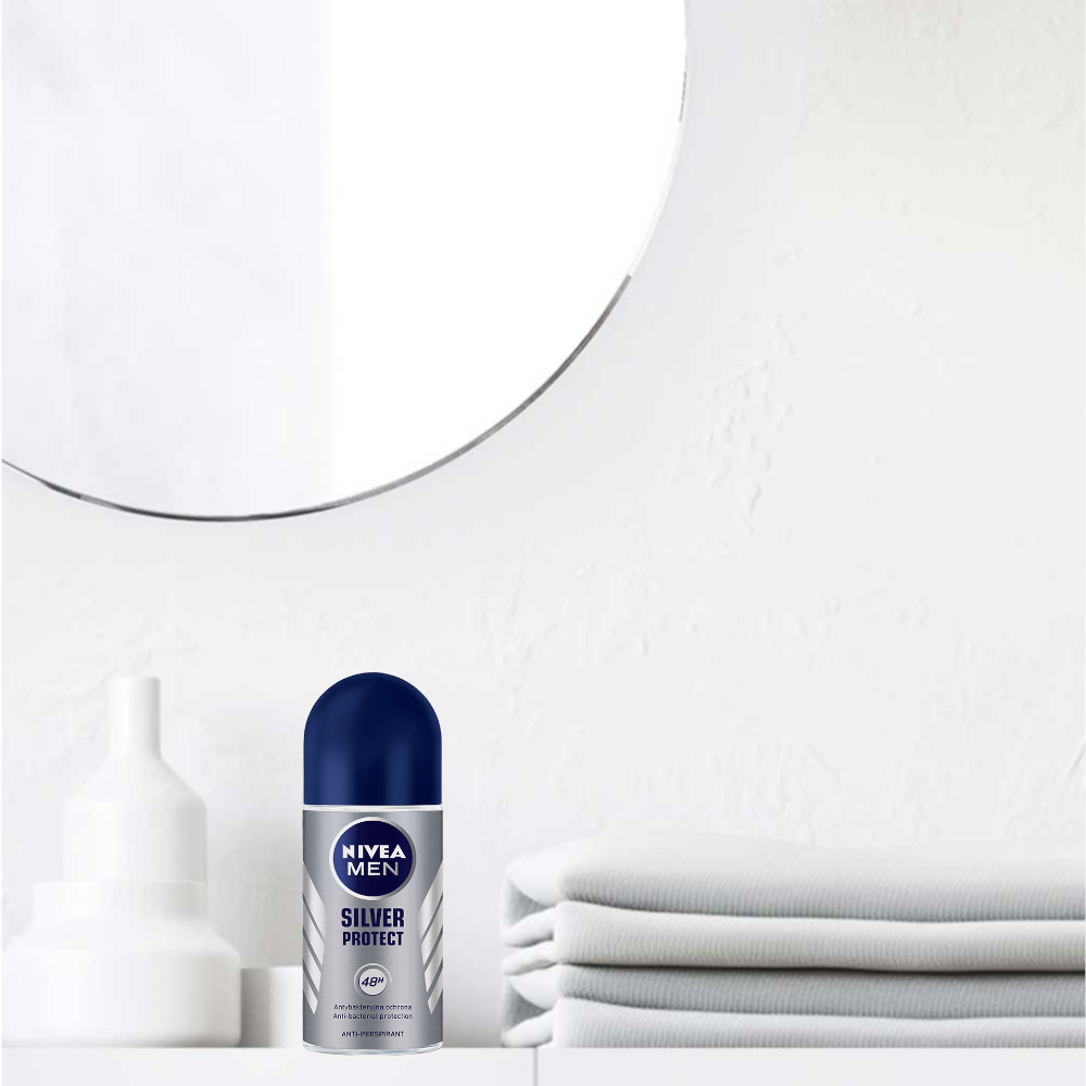 Nivea Men Antiperspirant Roll-on 50ml Silver Protect Men