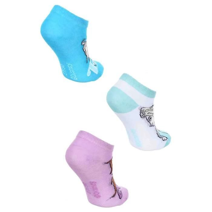 Conjunto de 3 pares de calcetines tobilleros de algodón para niña con estampado de 