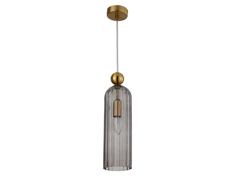 Lampa wisząca Piega szklana złoto-szara