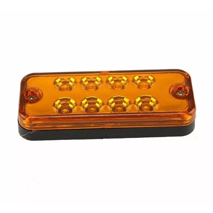 2 luces de posición laterales LED naranjas de 12 V para remolque, camión, furgoneta, vehículo utilitario, caravana, autocaravana.