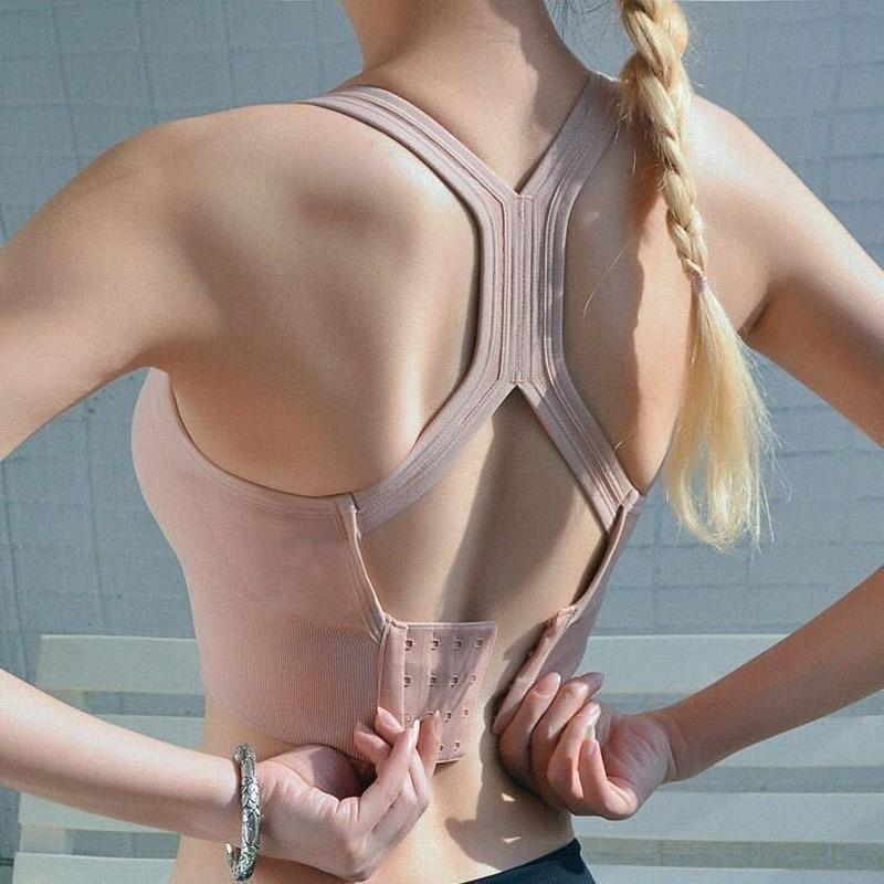Reggiseno sportivo da donna, top corto push-up per fitness e palestra, top traspirante e traforato, sexy, per corsa, yoga, abbigliamento sportivo, bralette per allenamento