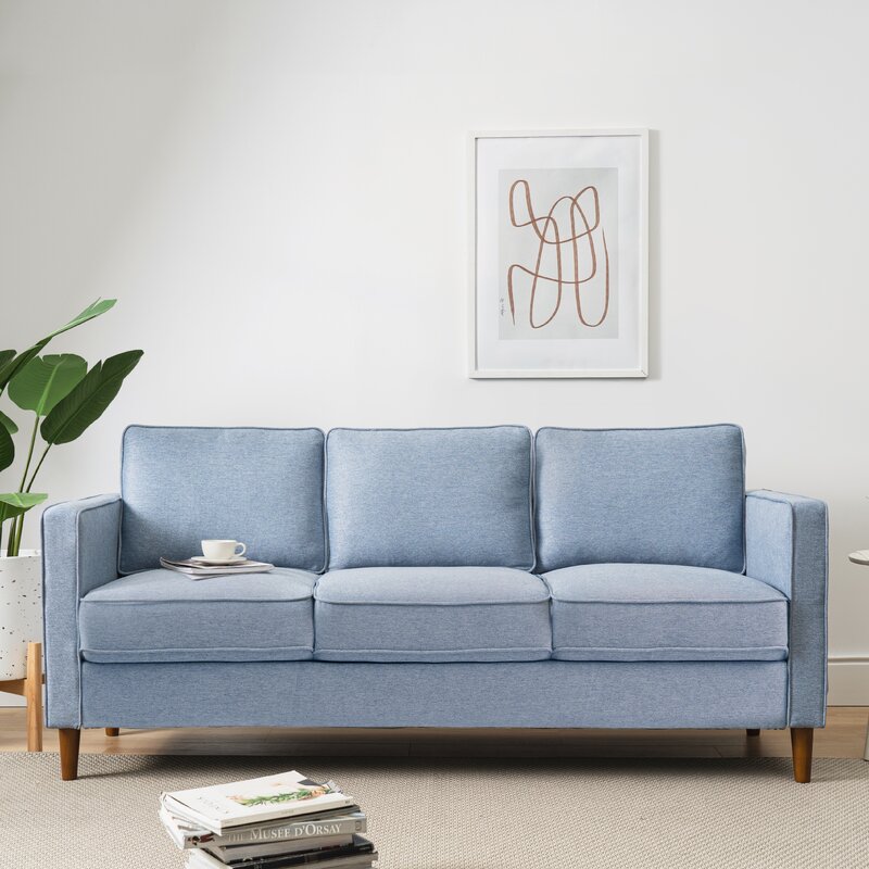 Hana 73” soffa med fyrkantiga armstöd