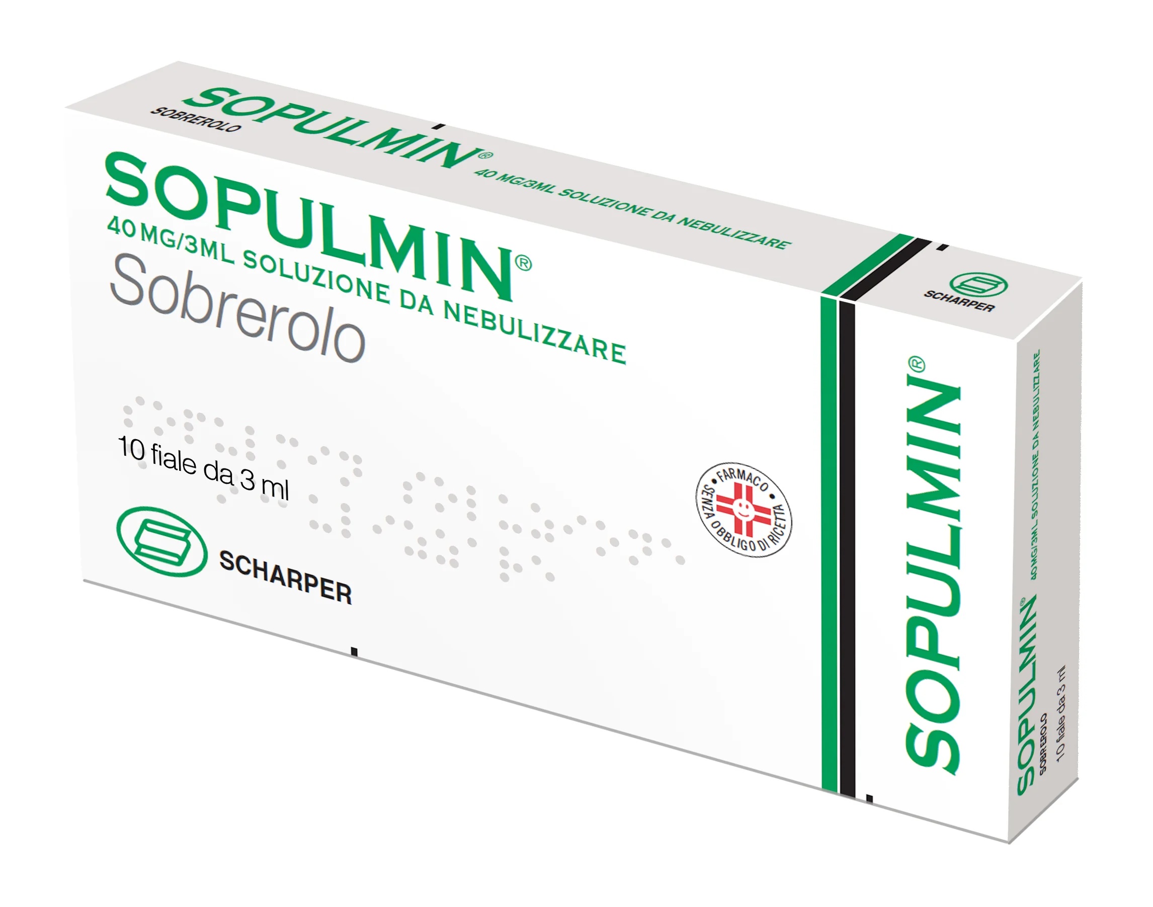Sopulmin Nebulização 40 mg 10 frascos Sobrerolo