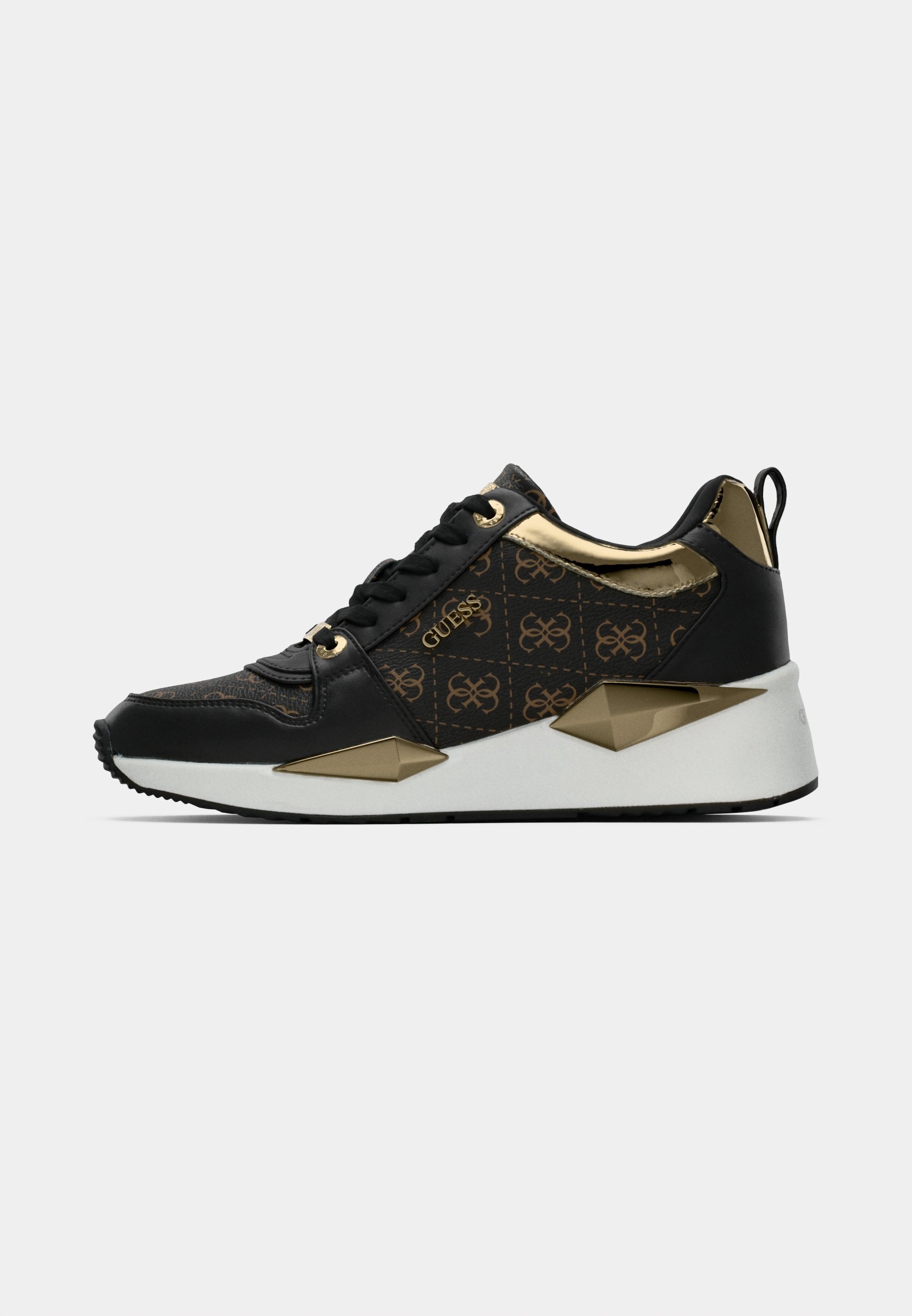 Guess TALLYN - Sneakers - bruin/zwart