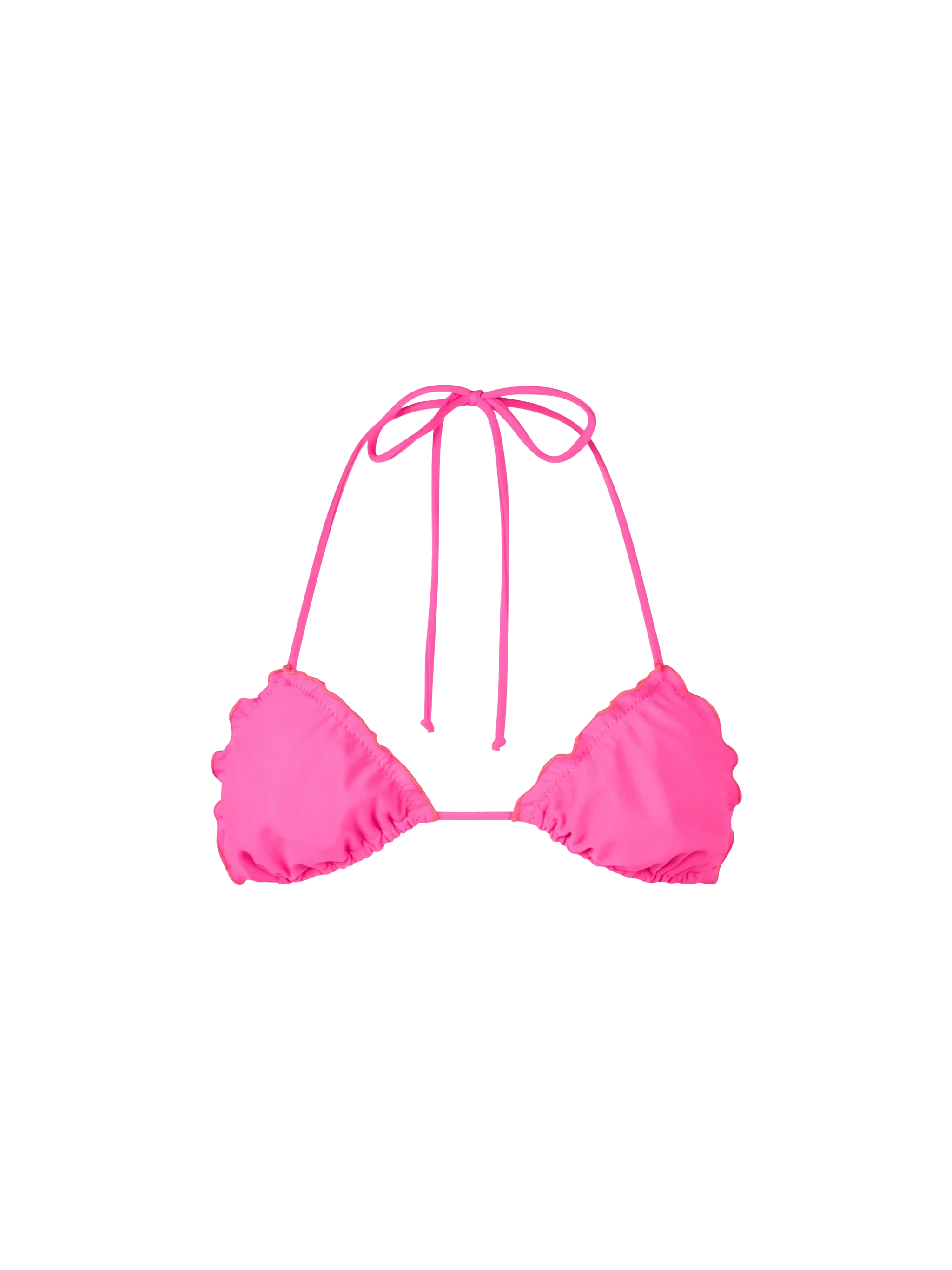 Top de playa triangular rosa neón para mujer de Sagitario