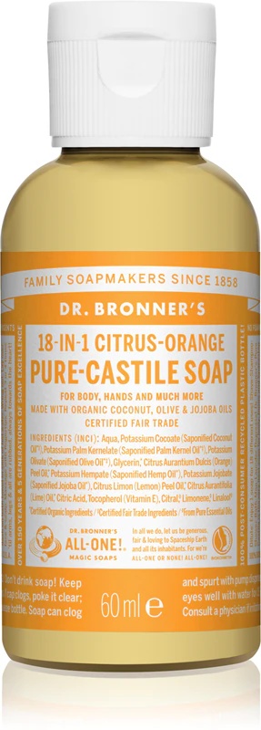 Dr. Bronner's Citrus & Orange universālās šķidrās ziepes