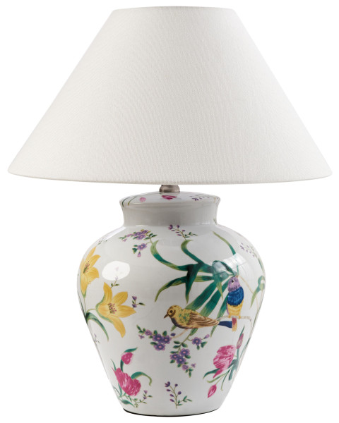 Lampa stołowa porcelanowa biała