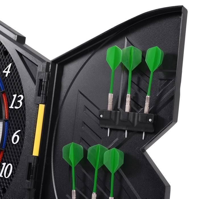 COSTWAY Elektronisch Dartbord - Dartbord met 27 spelmodi en 216 variaties, 4 LED-schermen voor 1-8 spelers
