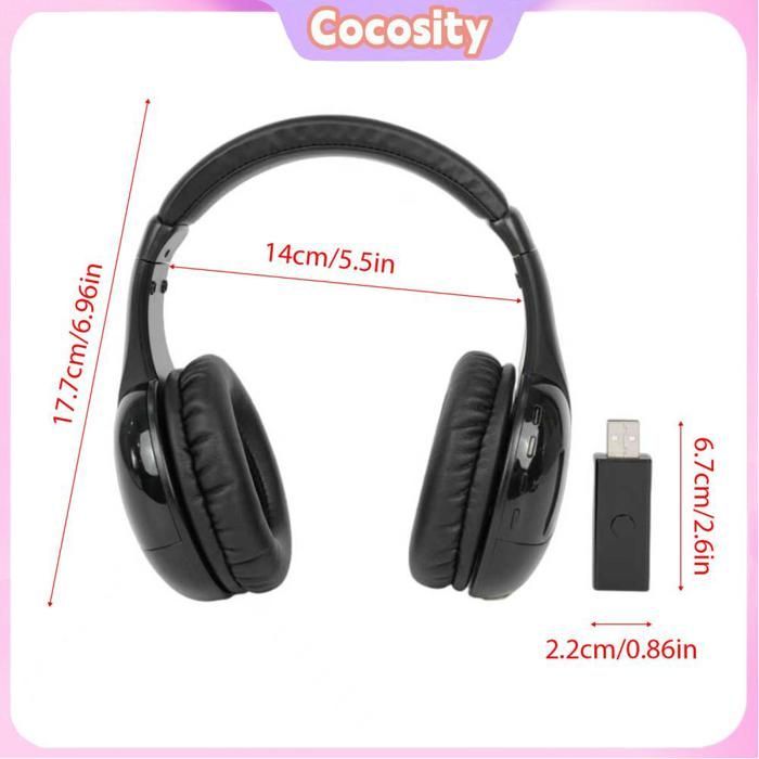 Auriculares inalámbricos Cocosity para TV, auriculares inalámbricos, carga rápida, auriculares Bluetooth de baja latencia, instrumentos musicales.