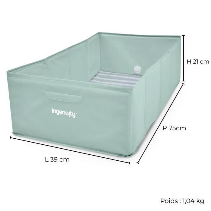 INGENUITY - Baignoire bébé pliable - Nomade - Doublure imperméable - Facile à nettoyer