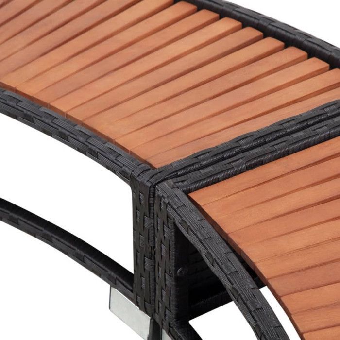 Estructura para jacuzzi vidaXL, estructura para spa resistente a la intemperie, cerramiento para spa, escalón de acceso para spa, resina negra 41454