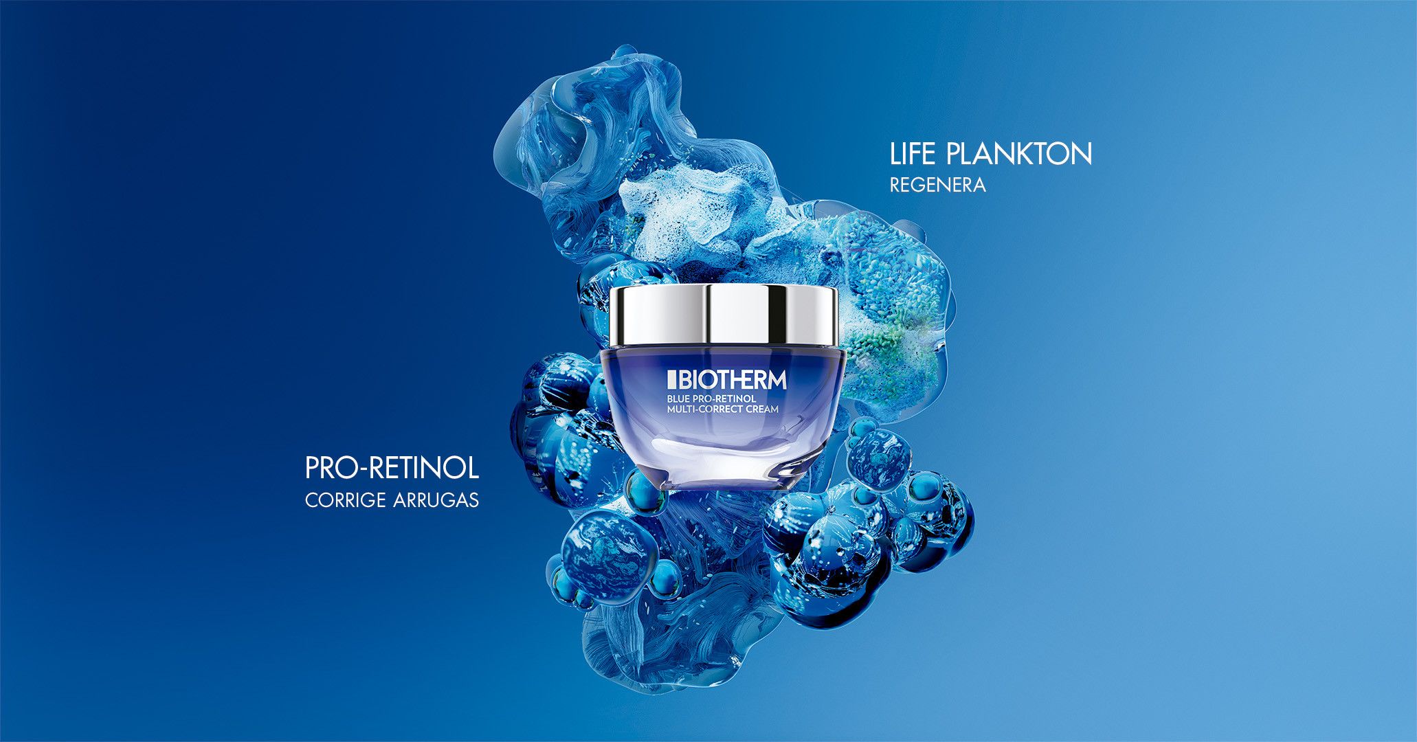 Zilais Pro-Retinol daudzfunkcionālais koriģējošais krēms Luksusa līdzeklis pret grumbām un novecošanos