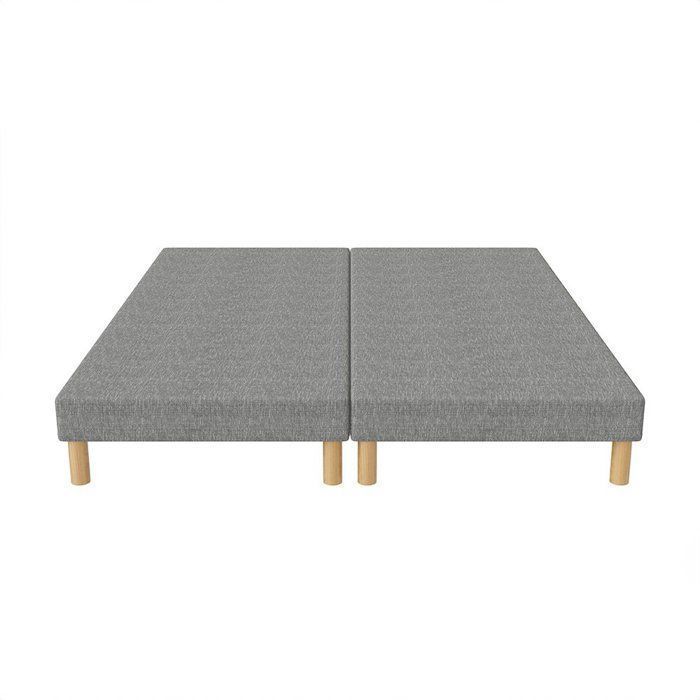 Sommier Tapissier FIRST Gris 180x200 cm (2x90/200) – 2 Blocs