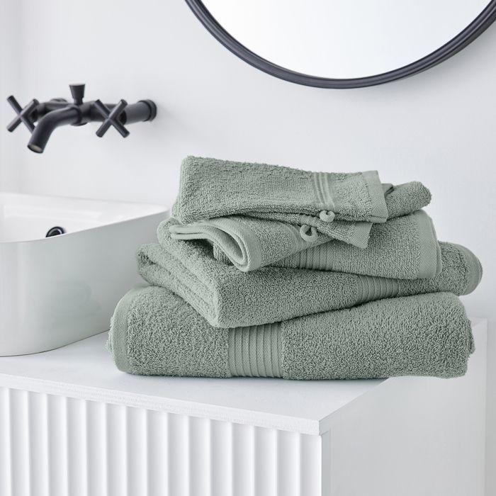Toalla de baño lisa maxi ESENCIAL - HOY - Verde 90x150 cm