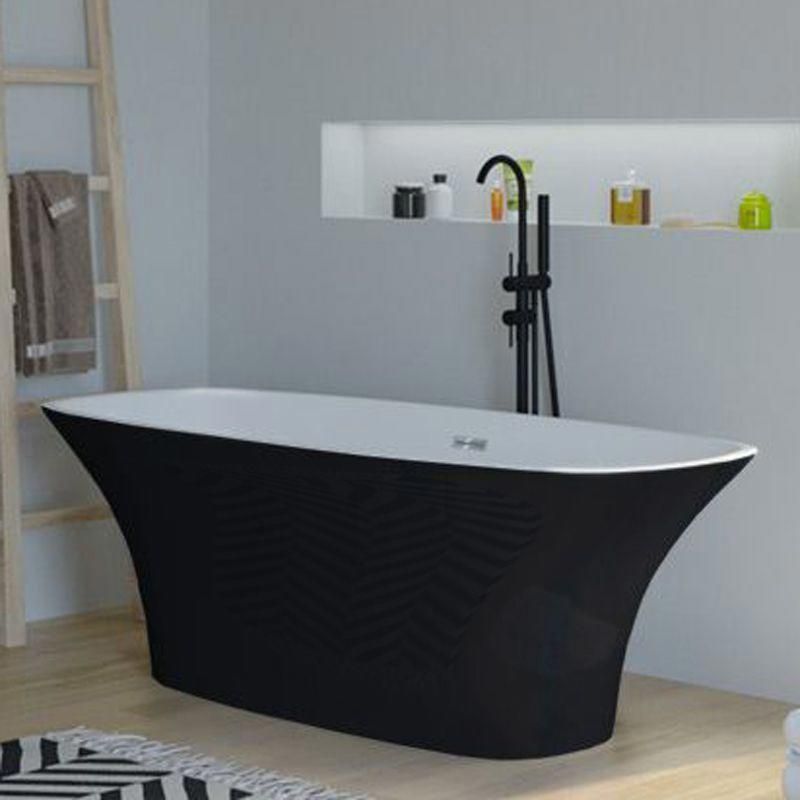 Lizarra Schwarze freistehende Badewanne
